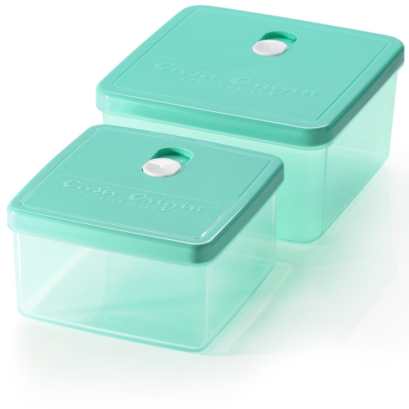 Mint Green Plastic Meal Prep Food Storage Containers Set