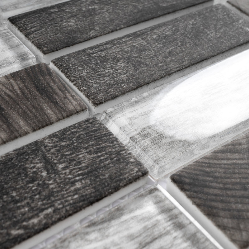Ecoglassify 11.82 in. x 11.82 in. Brick Joint Matte Glass Mosaic Tile