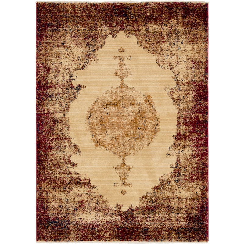 Tapis oriental rouge Garth, Rectangle 5 pi x 8 pi
