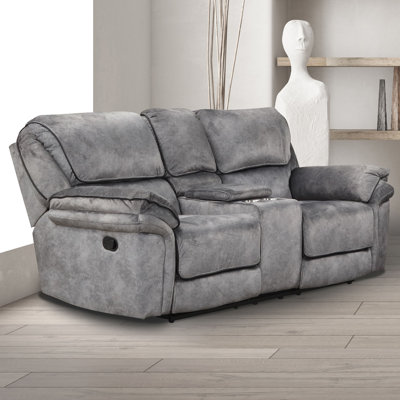 Causeuse transitionnelle l 81,4 po, gris