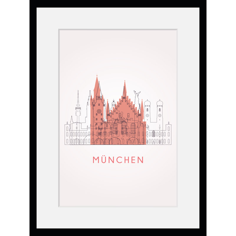 Munich - Single Picture Frame Print, 60 cm H x 50 cm W
