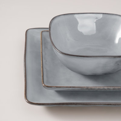 Stoneware Dinnerware Sets, 18-Piece Dish Set