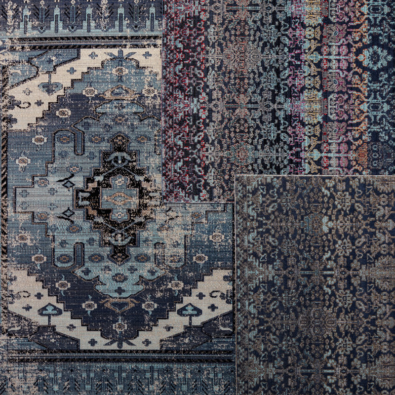 Dorman Geometric Indoor / Outdoor Rug, Rectangle 4' x 6'