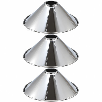 3-Pack 8.66" Vintage Cone Metal Lamp Shades for Pendant Lights