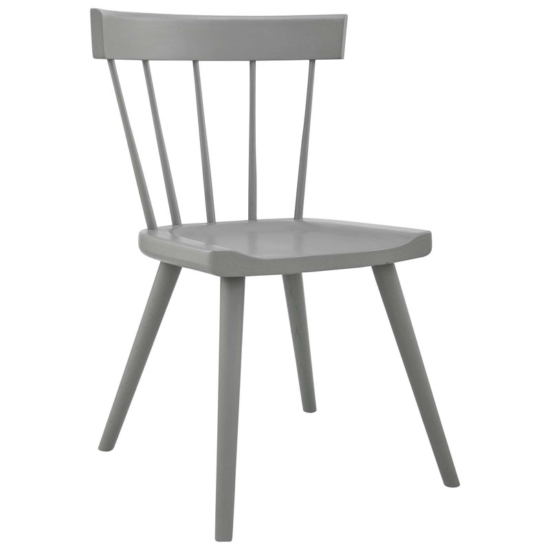 Modway Sutter Wood Dining Side Chair, Light Gray, 1