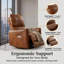 Fauteuil inclinable électrique en cuir avec base et pivot