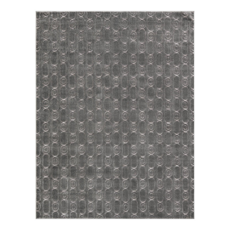 Latitude Run® Column Nikica Rug Gray and Silver, Rectangle 7'10" x 10'
