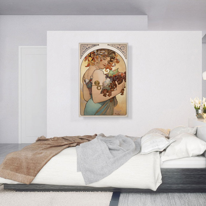 «Fruit 1897» par Alphonse Mucha, impression sur toile tendue, H 40 po x l 26 po x P 1,5 po