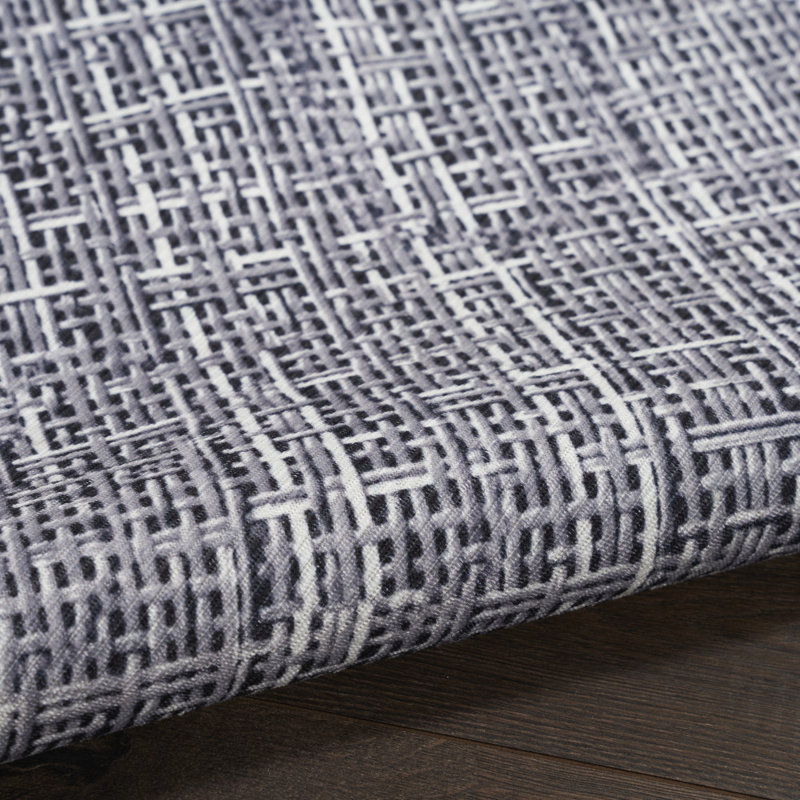 Clie Machine Washable Cotton Area Rug with Non-Slip Backing, Runner 2'2" x 8'
