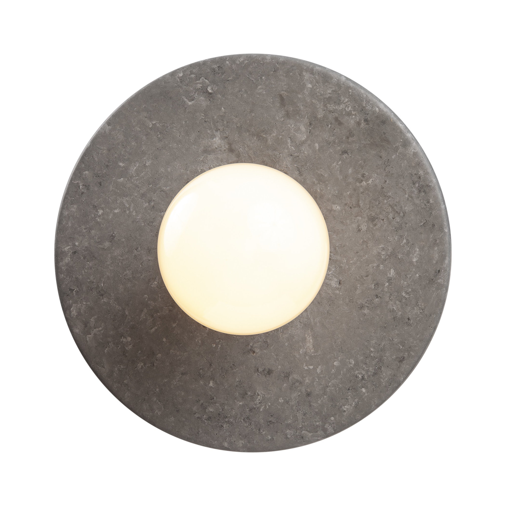 Leni Single Light Ceramic Dimmable Pendant, Concrete, Antique Brass