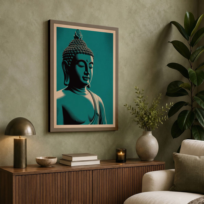 Print, 24x16 - 61.0 x 40.6 cm, Teal Border