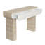 Console beige moderne avec tiroirs cannelés - Table d'entrée 47,2 po pour le couloir, le salon et la salle à manger