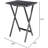 Wood Allen Folding Coffee Table With Rolling Cart - 19"W X 14.5"D X 25.9"H