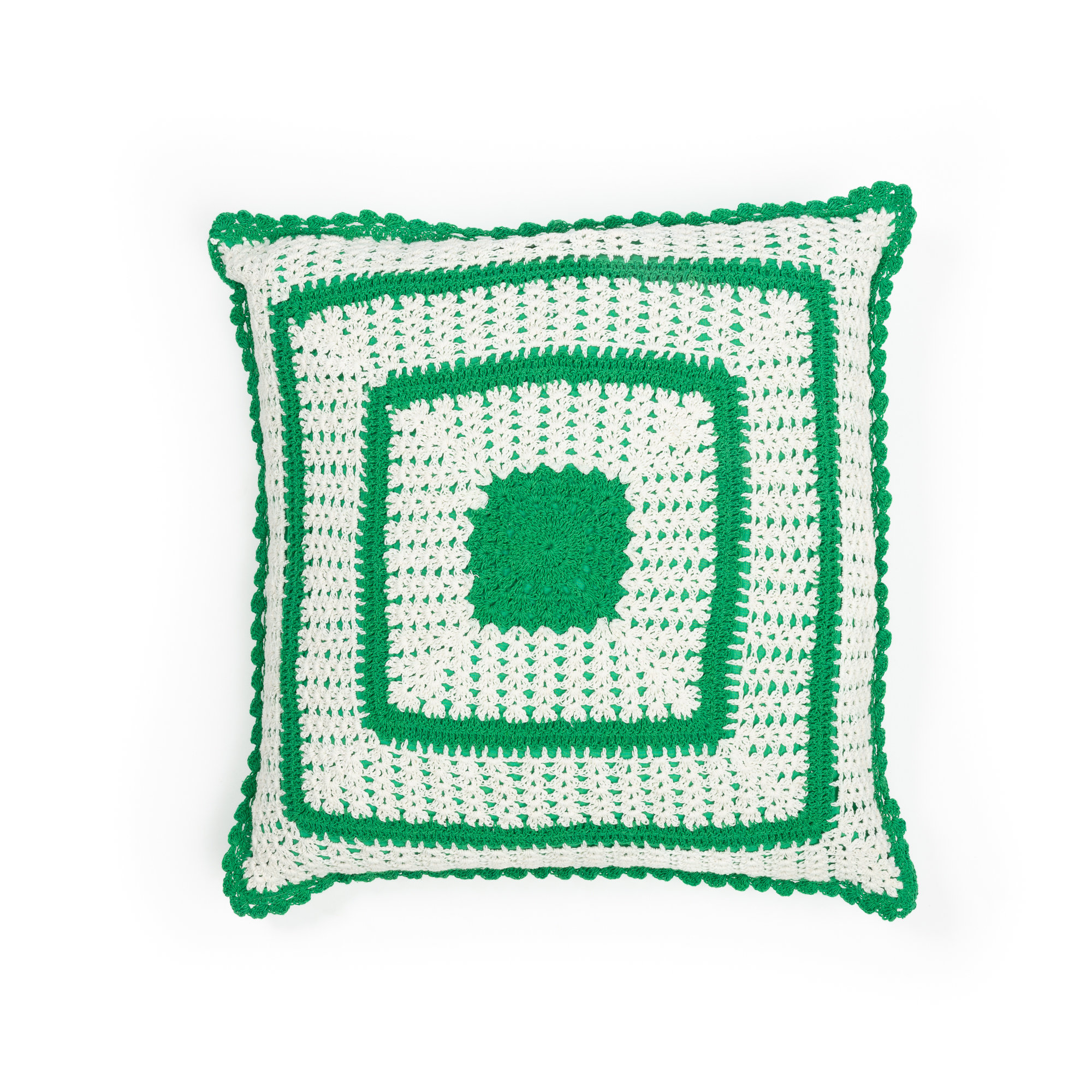 Volta Home 100% Cotton Handmade Crochet Pillow Cover Square Throw | Wayfair