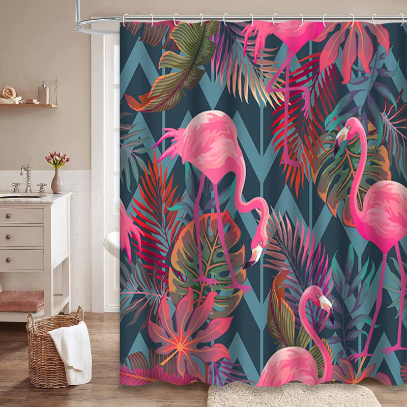 Rideau de douche imperméable à l'eau de mer avec 12 crochets, L 72 po x l 84 po