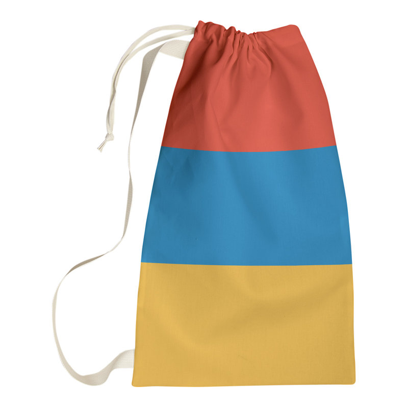 Oklahoma Laundry Hamper with Handles, Large ( 36" x 28" x 1.5"), Red/Blue/Yellow