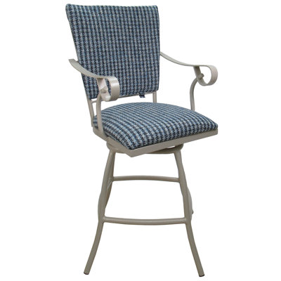 Demus Patio Bar Stool with Cushion by Winston Porter