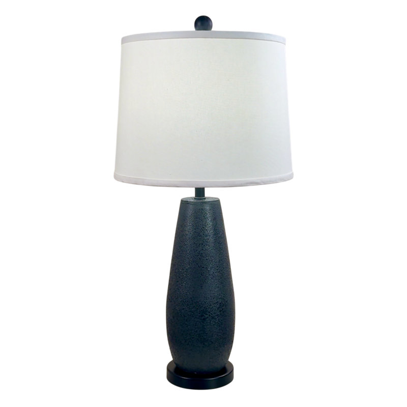 Distressed Charcoal Textured Vase with Base