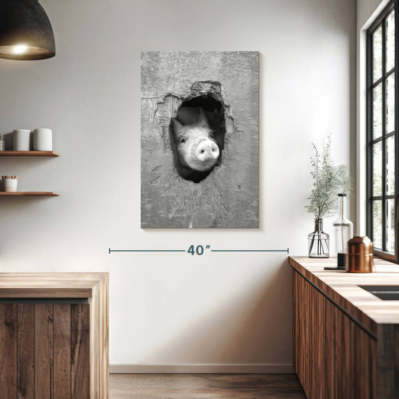 Brampt Peeking Pig, 39" H x 26" W