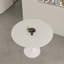 Table de salle à manger ronde, table de salle à manger tulipe 2 à 4 personnes avec plateau en panneau de fibres à densité moyenne et base à piédestal, table de bout Mid-Century