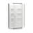 40'' W 75'' H Semi-Frameless Neo-angle Reversible Shower Kit