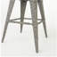Tabouret de bar rotatif 30 po en osier avec coussin résistant à l'eau, noir et gris foncé