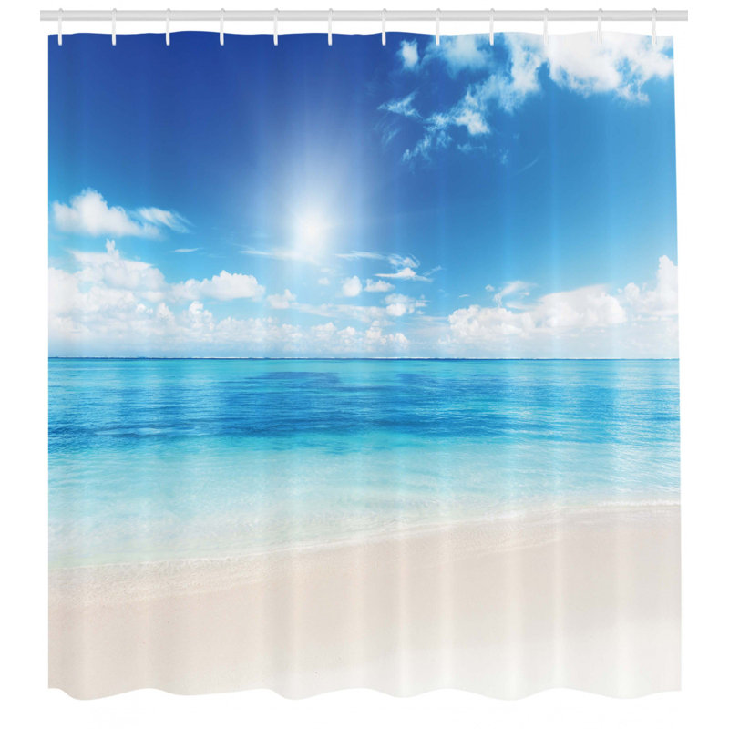 Ensemble de rideau de douche + crochets Ocean, H 70 po x l 69 po