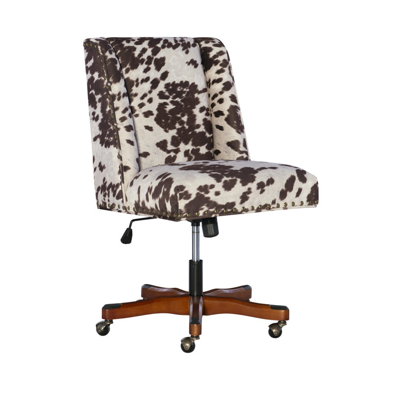Chaise de travail pivotante et inclinable Dayton, Noyer