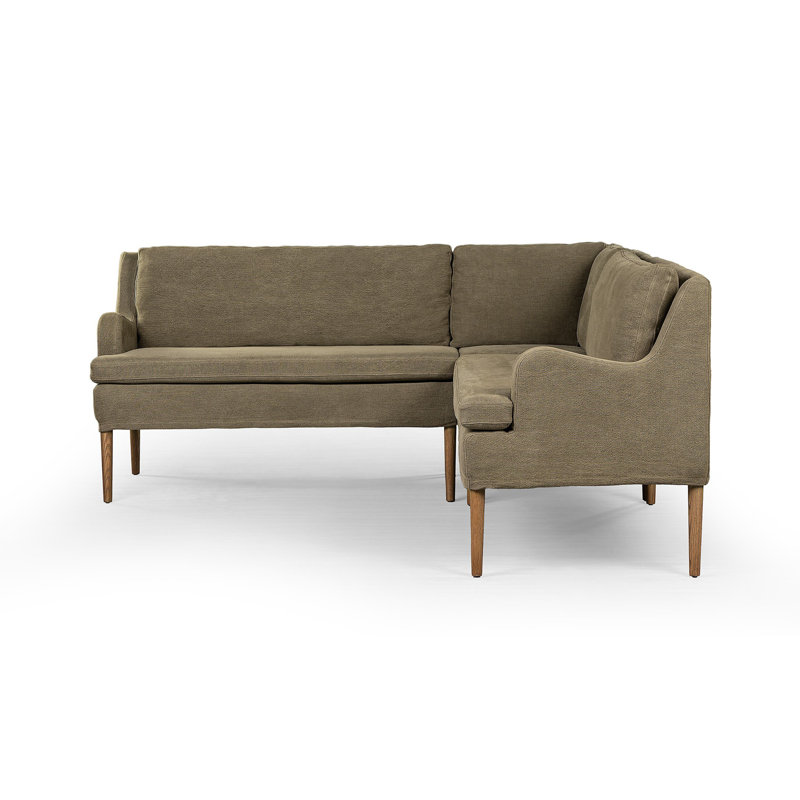 Aurelia Modular 3-Piece Slipcover Sectional, Broadway Olive Linen, 34.5" H x 76" W x 76" D, Symmetrical