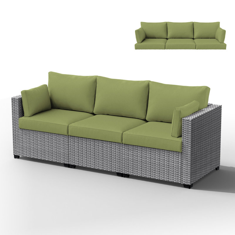 Ensemble de 8 coussins de siège / dossier de 8 pièces pour l'extérieur (ensemble de 3 sièges, 3 dossiers, 2 dossiers courts)