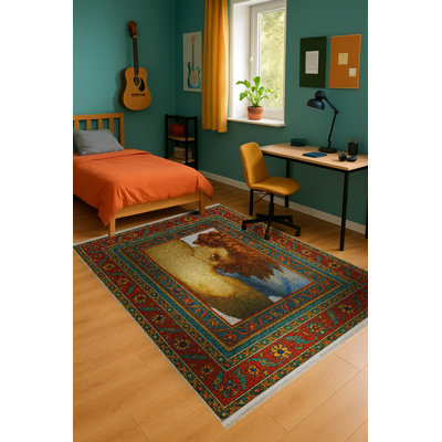 Tapis tissé orange Mosso