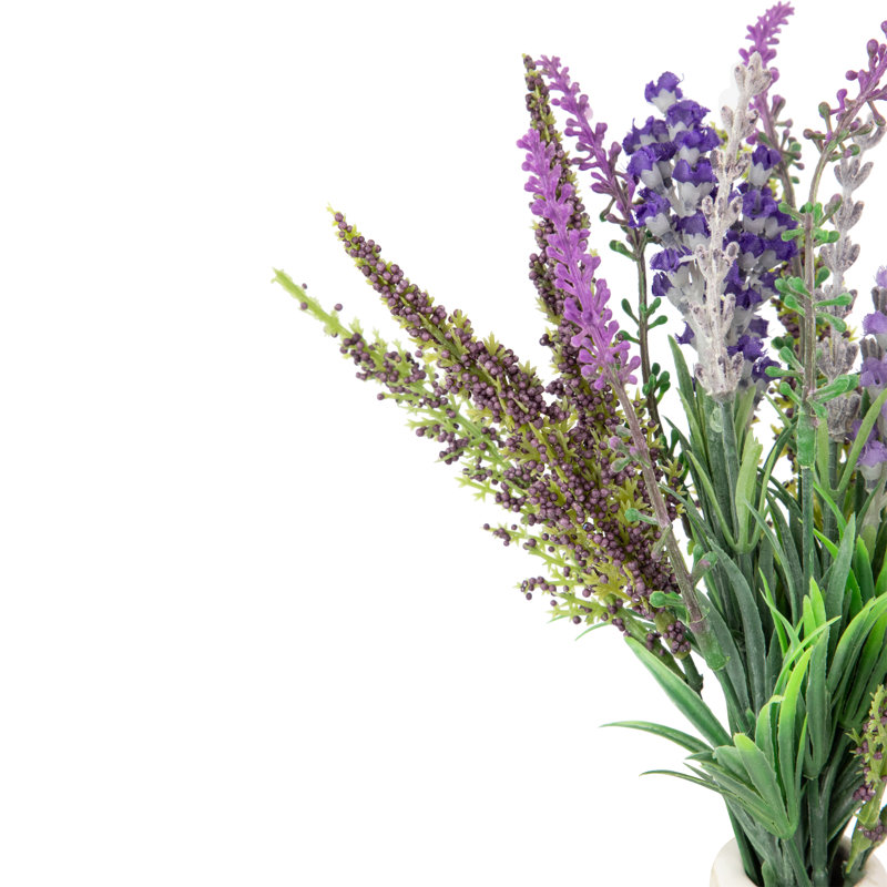 11.5" Purple and Green Artificial Lavender Bundle