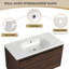 Meuble-lavabo mural simple 36 po avec plateau en résine Niyanah-1548801800