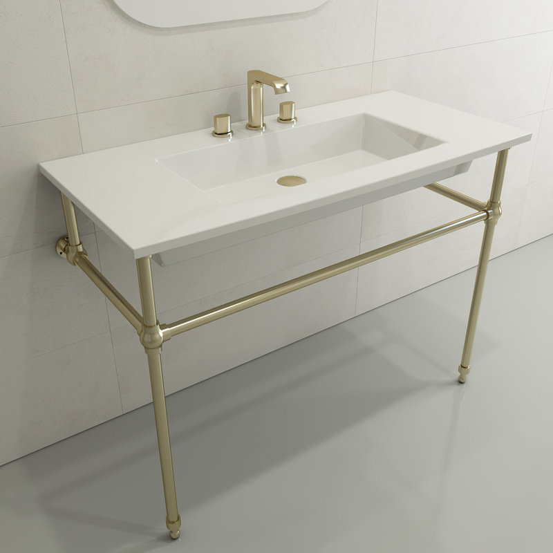 Ravenna Bathroom Sink, White, Single-Hole