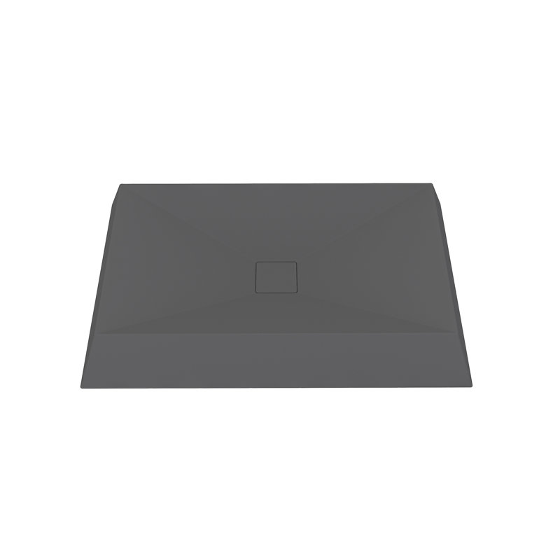 CASAINC Maple 18.5'' Concrete Rectangular Bathroom Sink, Black Earth