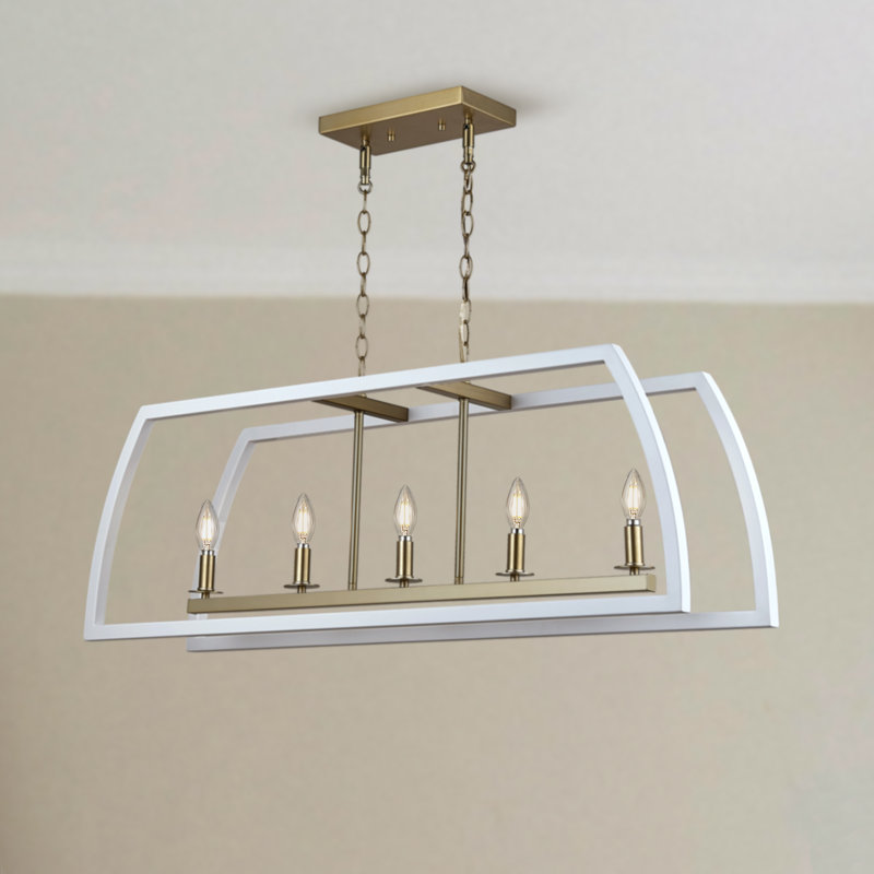 Lustre de fantaisie à 5 lumières en acier Hilko