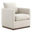 Fauteuil pivotant rembourré avec repose-pieds Bobbi-120869768
