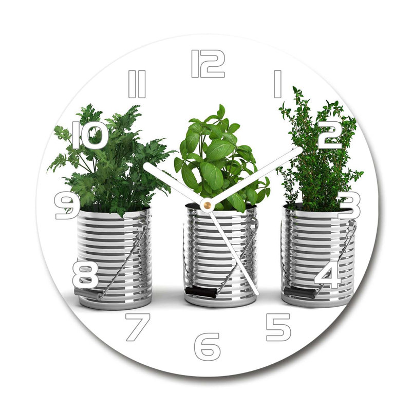 Jarden Glass Wall Clock, White