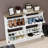 Shoe Storage Cabinet With 4 Flip Drawers, Freestanding Shoe Cabinet Organizer With Adjustable Shelf, Shoe Cabinet For Entryway,  Foyer, Slim Shoe Cabinet-White