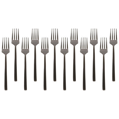 Argon Tableware - Stainless Steel Cake Forks - Set of 12