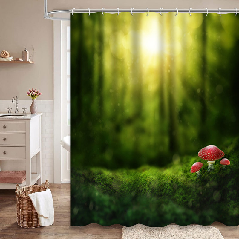Rideau de douche Dark Forest Sunshine, L 72 po x l 84 po