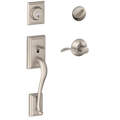 Addison Handleset with Deadbolt and Door Lever and Rosette