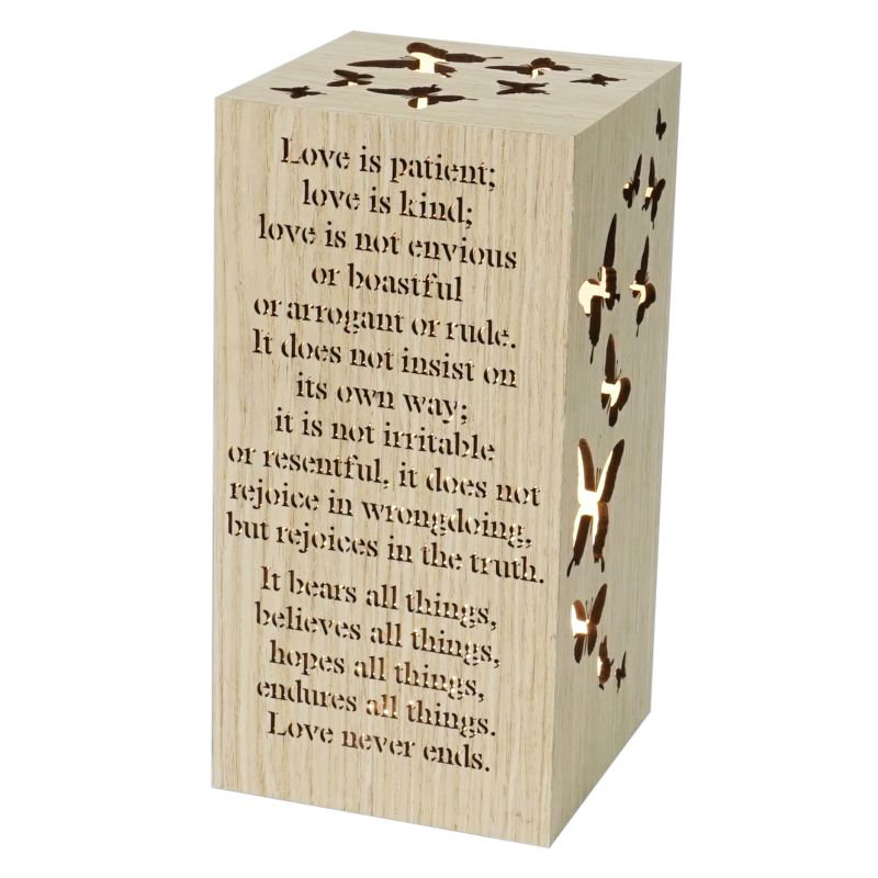 La lumière de nuit «Love is patient»