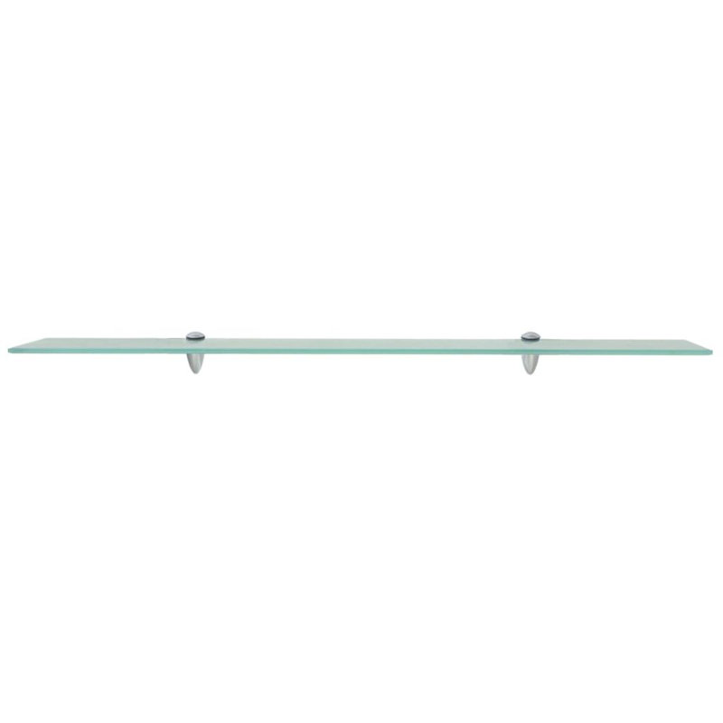 Glass Floating Shelf, 0.8cm H x 100cm W x 20cm D, Clear