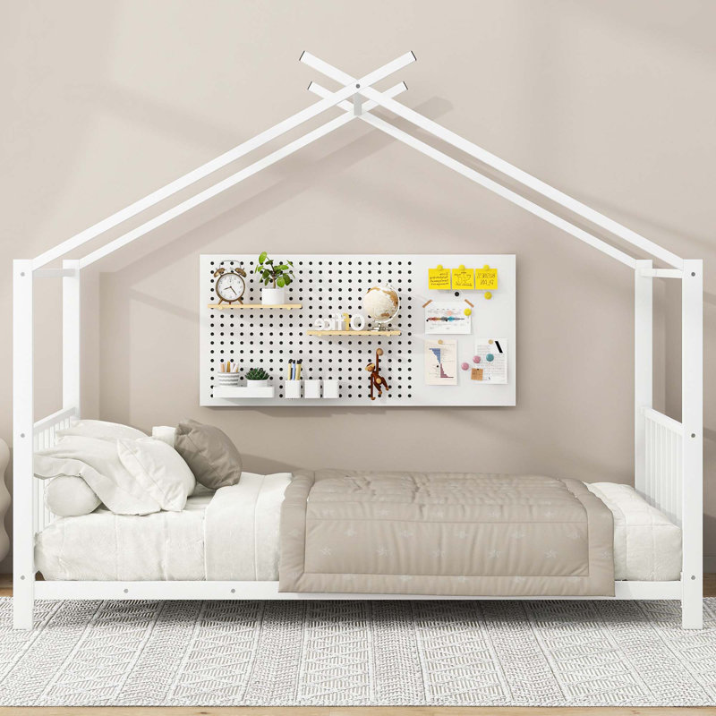 Twin Size Metal House Platform Bed