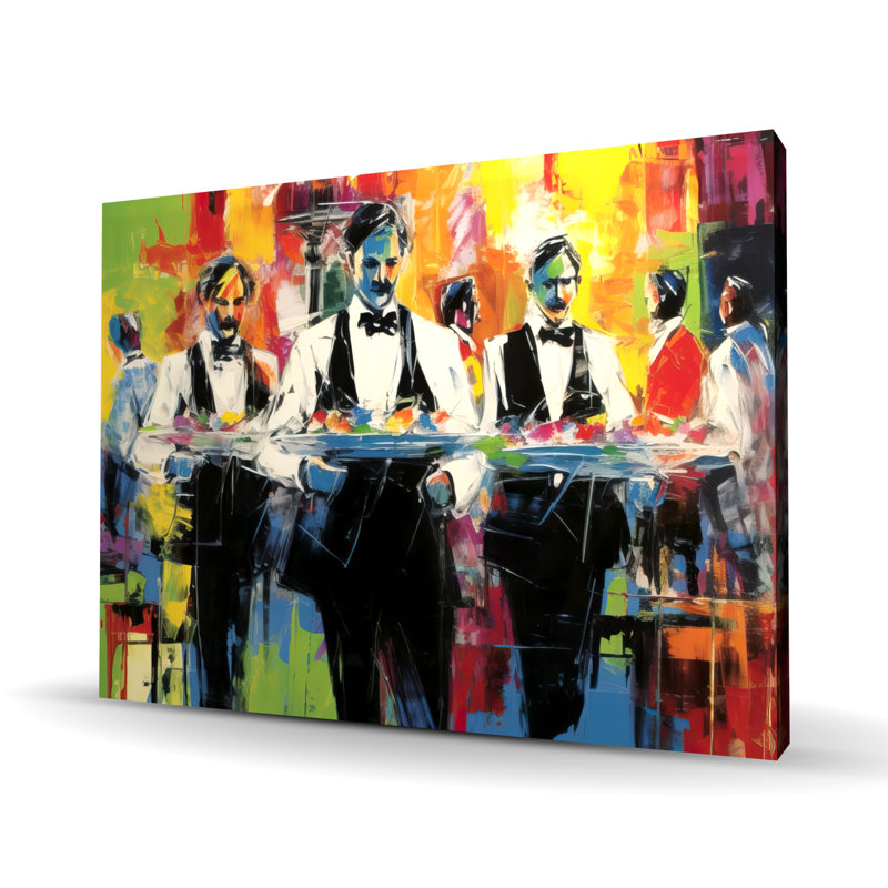 Classic Waiters - Kitchen Gastronomy Canvas for Home Decor