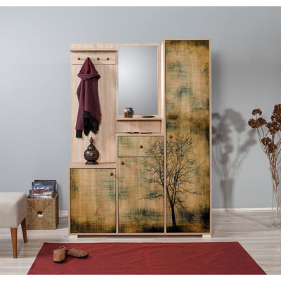 Hall Tree 53.1'' Wide with Shoe Storage