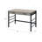 Light Weathered Oak & Black Finish Writing Desk W/USB
