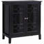Buffet polyvalent à double porte en verre pour une organisation élégante-1326516671