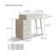 Bureau en bois blanc sans miroir 80Cm